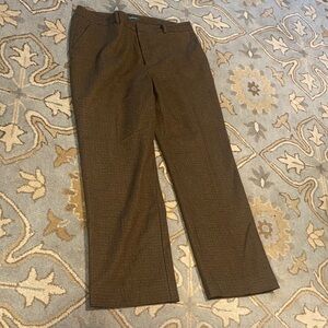 Ladies Lauren Brown Houndstooth Dress Pants size 18 $30
